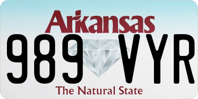 AR license plate 989VYR