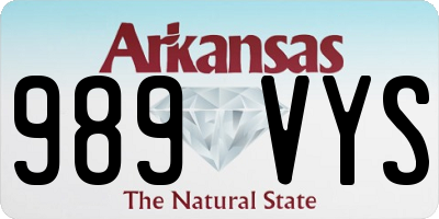 AR license plate 989VYS
