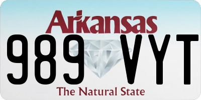 AR license plate 989VYT