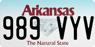 AR license plate 989VYV