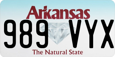 AR license plate 989VYX