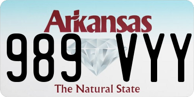 AR license plate 989VYY
