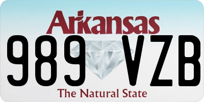 AR license plate 989VZB