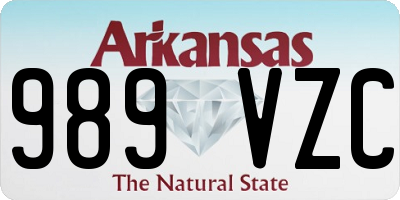 AR license plate 989VZC