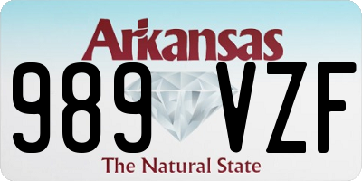 AR license plate 989VZF