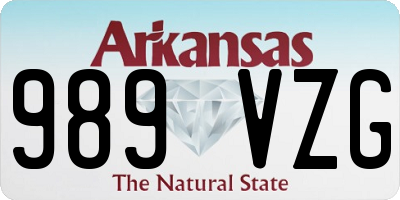 AR license plate 989VZG