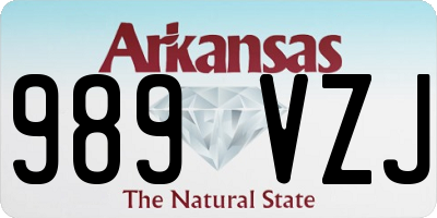 AR license plate 989VZJ