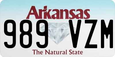 AR license plate 989VZM