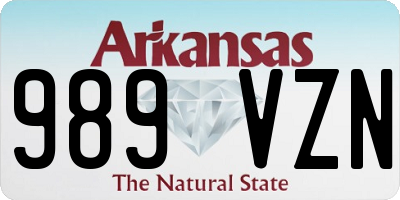 AR license plate 989VZN