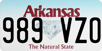 AR license plate 989VZO