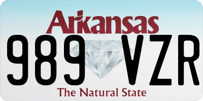 AR license plate 989VZR