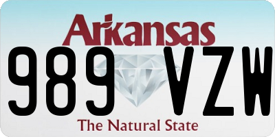 AR license plate 989VZW