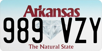 AR license plate 989VZY