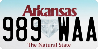 AR license plate 989WAA