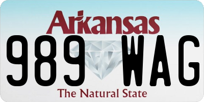 AR license plate 989WAG