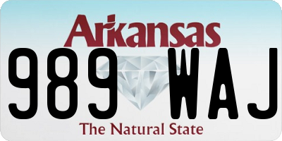 AR license plate 989WAJ