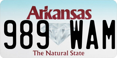 AR license plate 989WAM