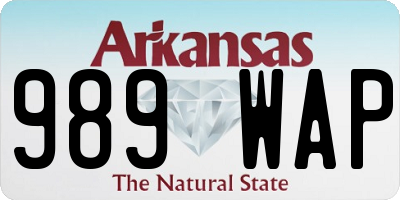 AR license plate 989WAP