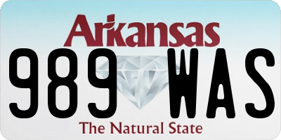 AR license plate 989WAS