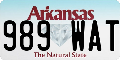 AR license plate 989WAT