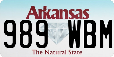 AR license plate 989WBM