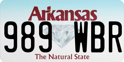 AR license plate 989WBR