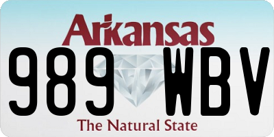 AR license plate 989WBV