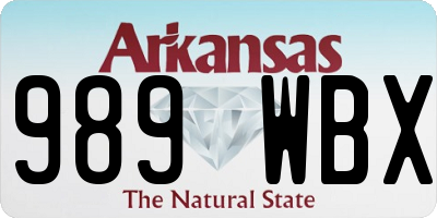 AR license plate 989WBX