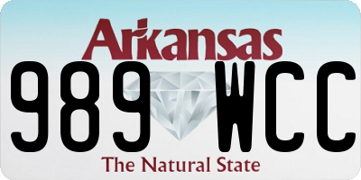 AR license plate 989WCC