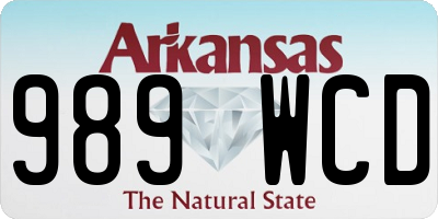 AR license plate 989WCD