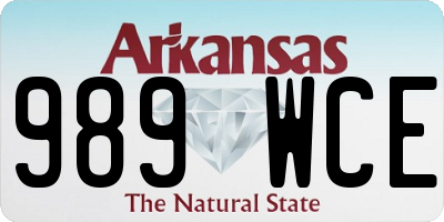 AR license plate 989WCE