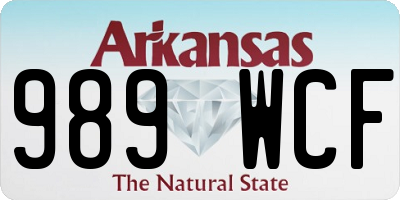 AR license plate 989WCF