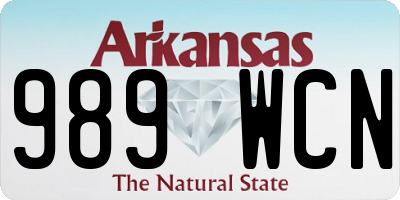AR license plate 989WCN