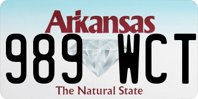AR license plate 989WCT