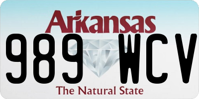 AR license plate 989WCV