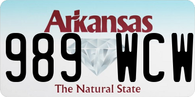 AR license plate 989WCW