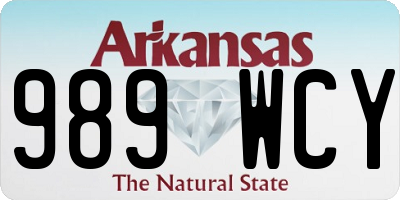 AR license plate 989WCY