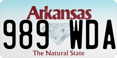 AR license plate 989WDA