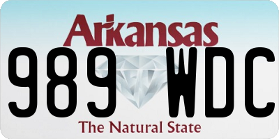 AR license plate 989WDC