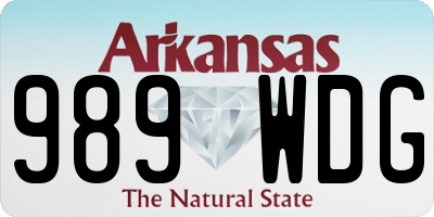 AR license plate 989WDG