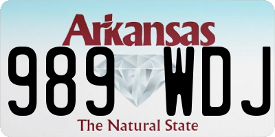 AR license plate 989WDJ