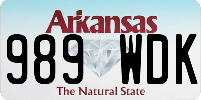 AR license plate 989WDK