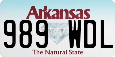 AR license plate 989WDL