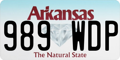 AR license plate 989WDP