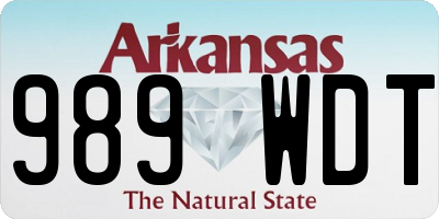 AR license plate 989WDT