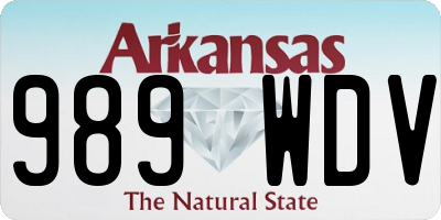 AR license plate 989WDV