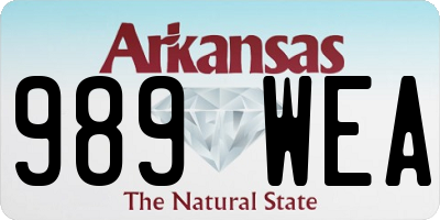AR license plate 989WEA
