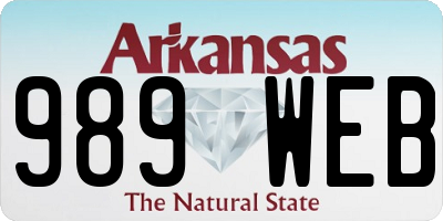 AR license plate 989WEB