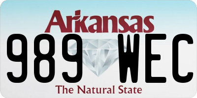 AR license plate 989WEC