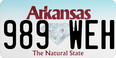 AR license plate 989WEH